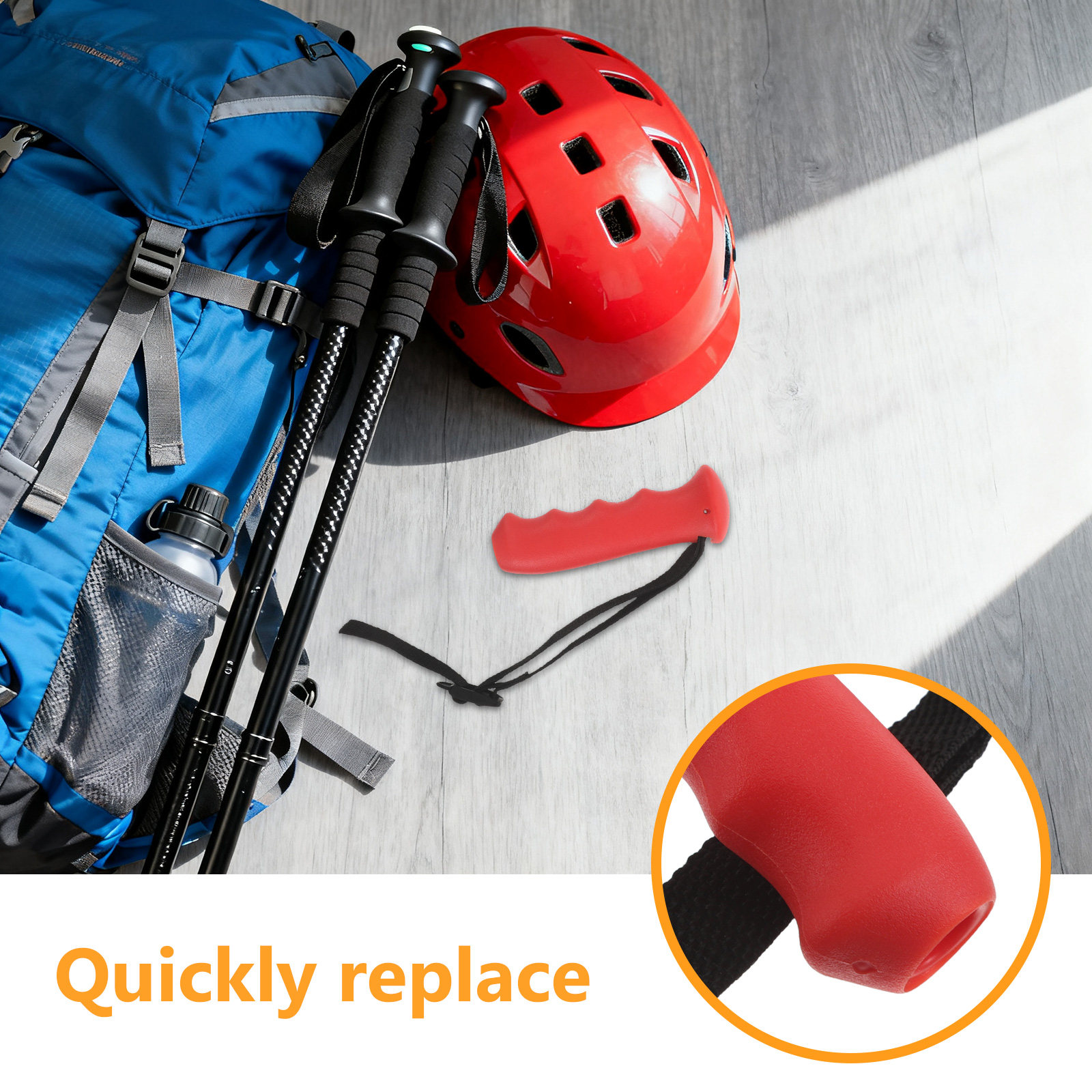 Red Cane Handle Grip Replaceme - Outdoor Sport Climbing Gear ulasan dan harga